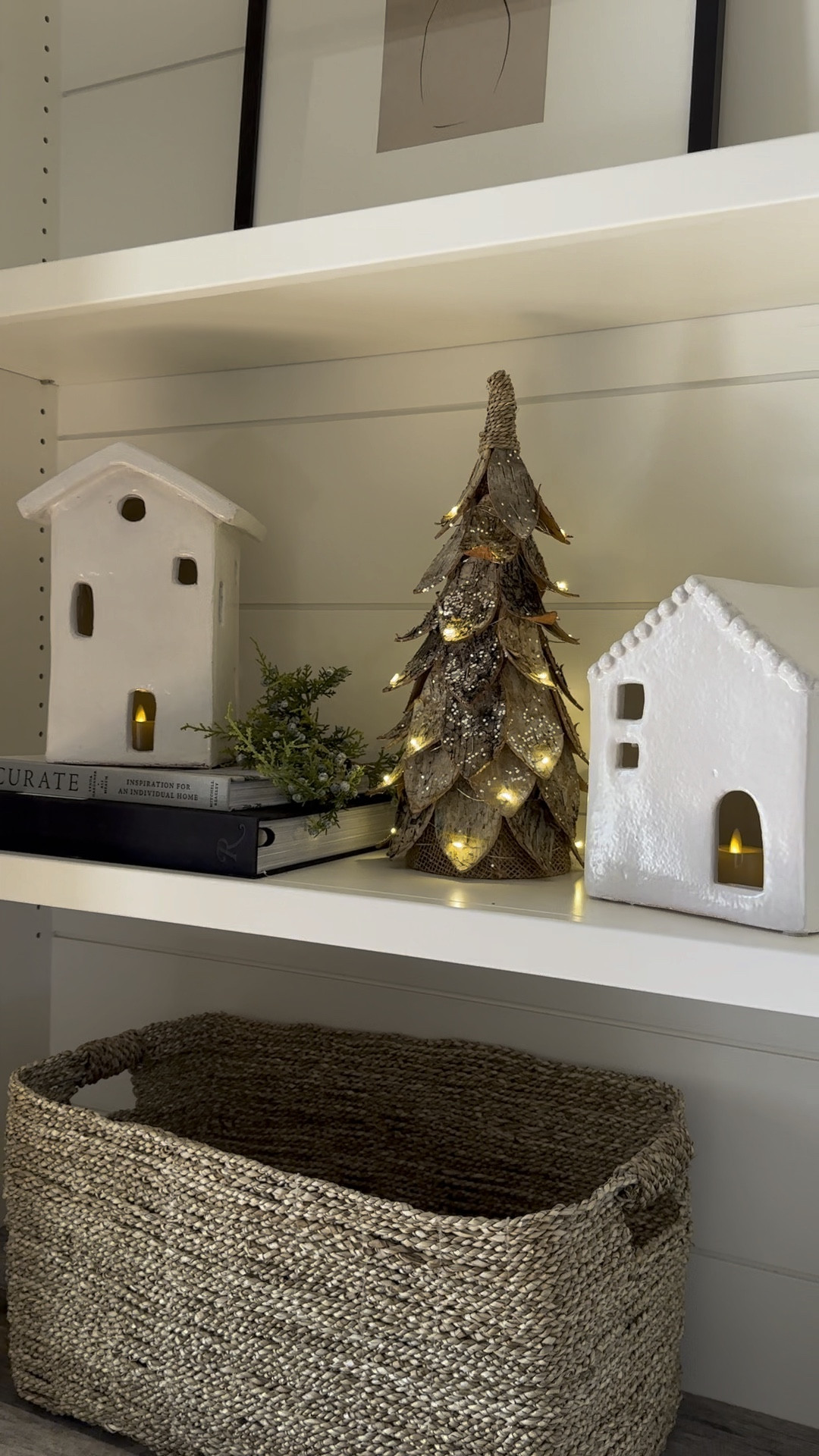 Follower Fave…
Lit birch trees and white ceramic houses 

#LTKVideo #LTKhome #LTKHoliday