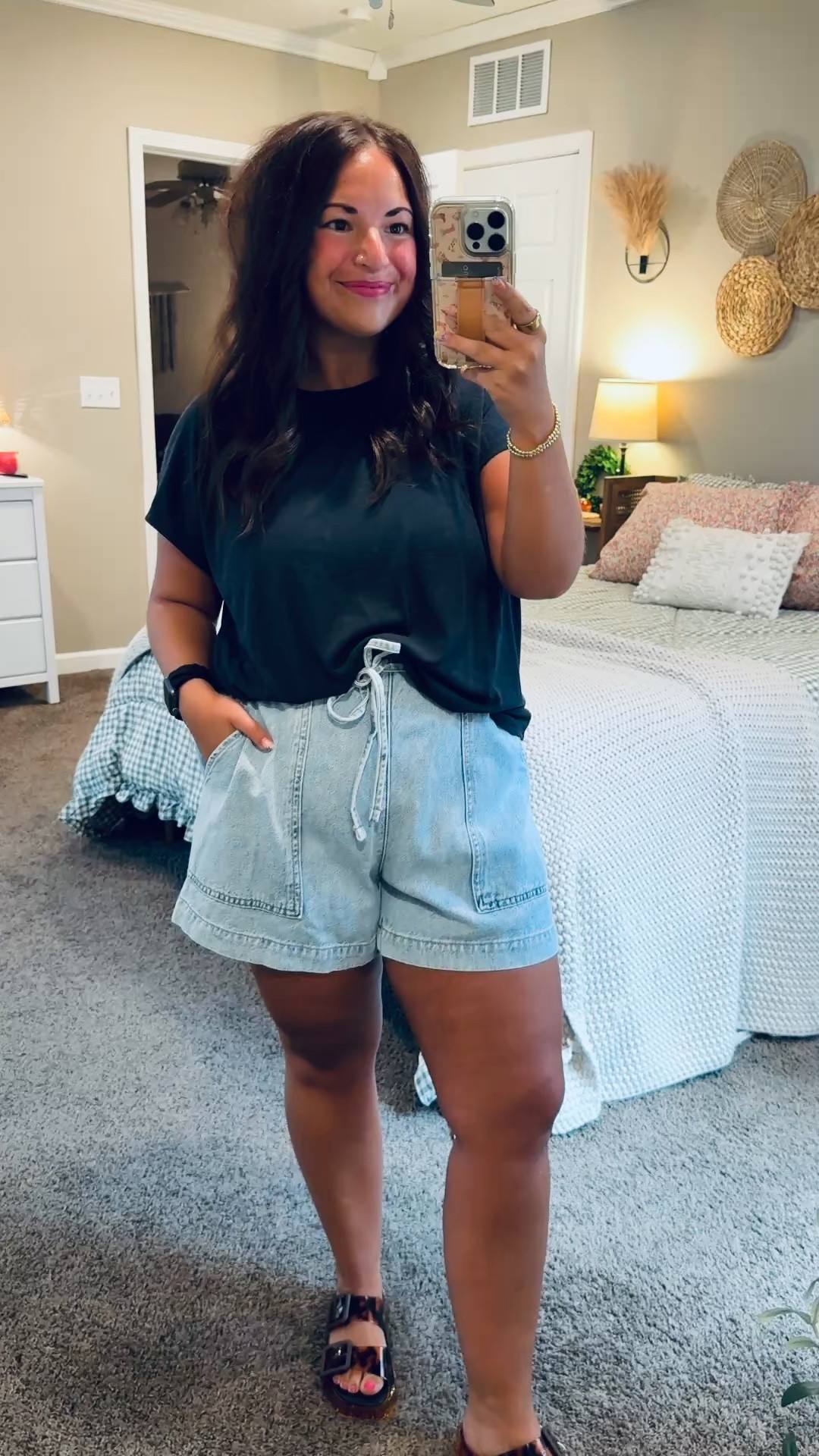 These summer basics are comfortable, versatile, and the kind of pieces you'll reach for on repeat all season long. ☀️🤍

sandals: fit true to size // wearing a 5
shorts: fit true to size // wearing a large
tee: fits true to size // wearing a large 

 #LTKootd #LTKMidsize