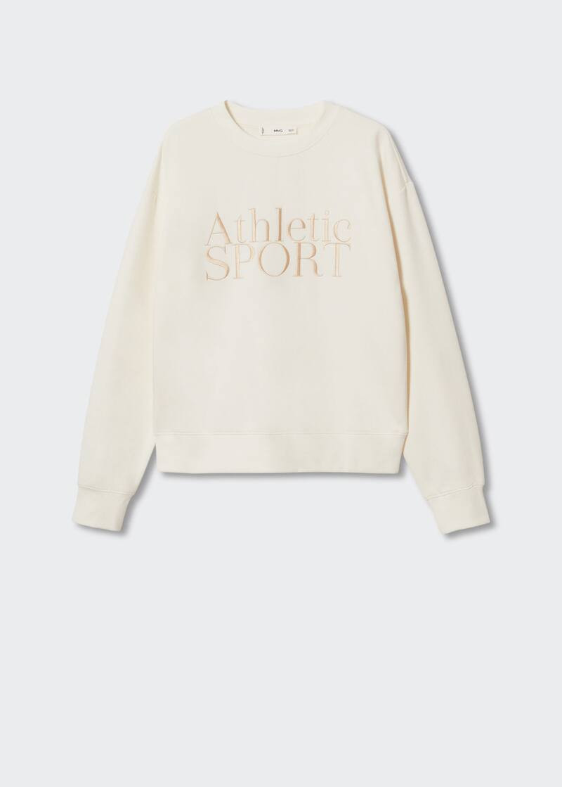 Embroidered message sweatshirt | MANGO (US)