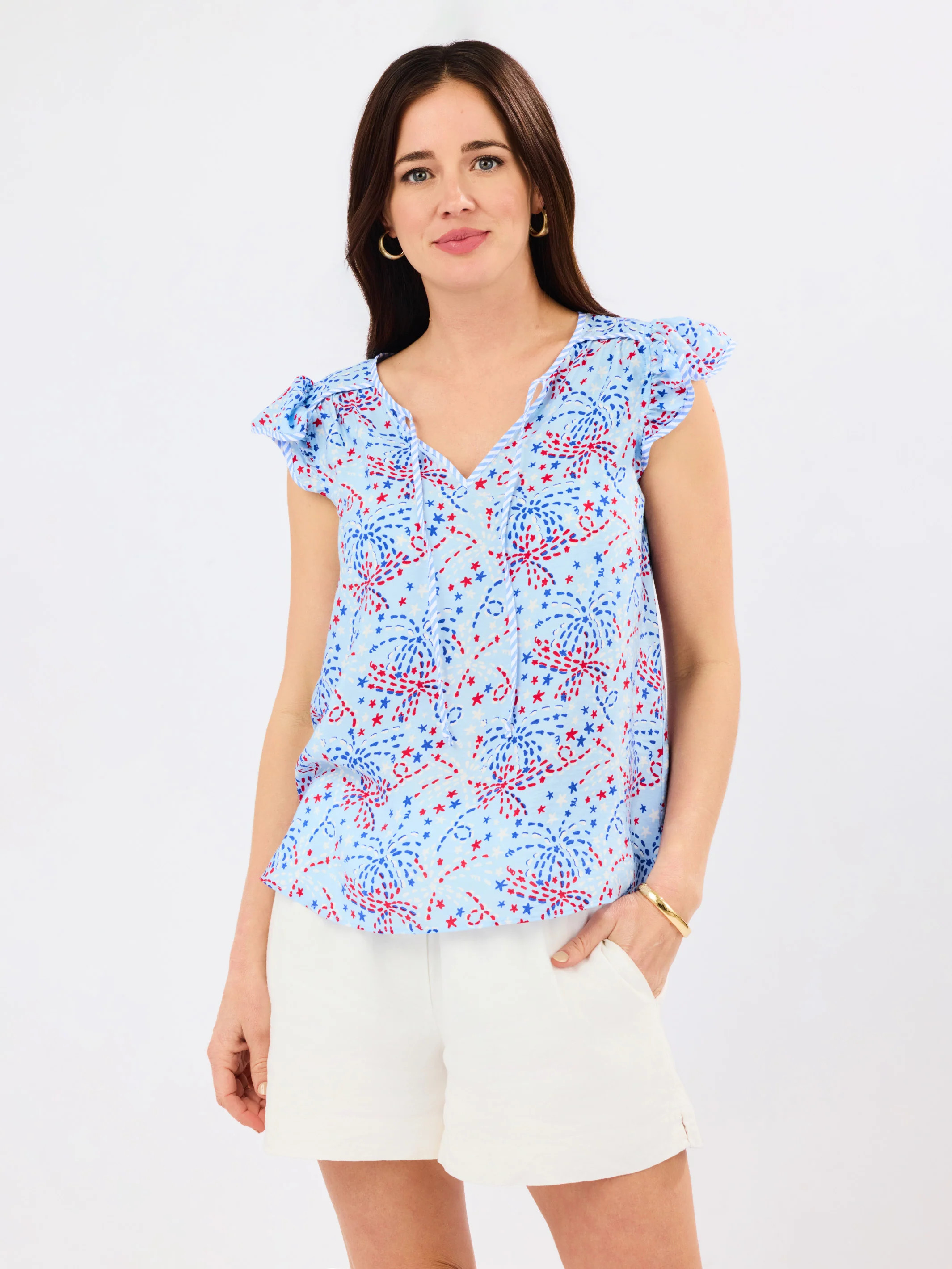 Lydia Top | Star Spangled Blue | Mary Square