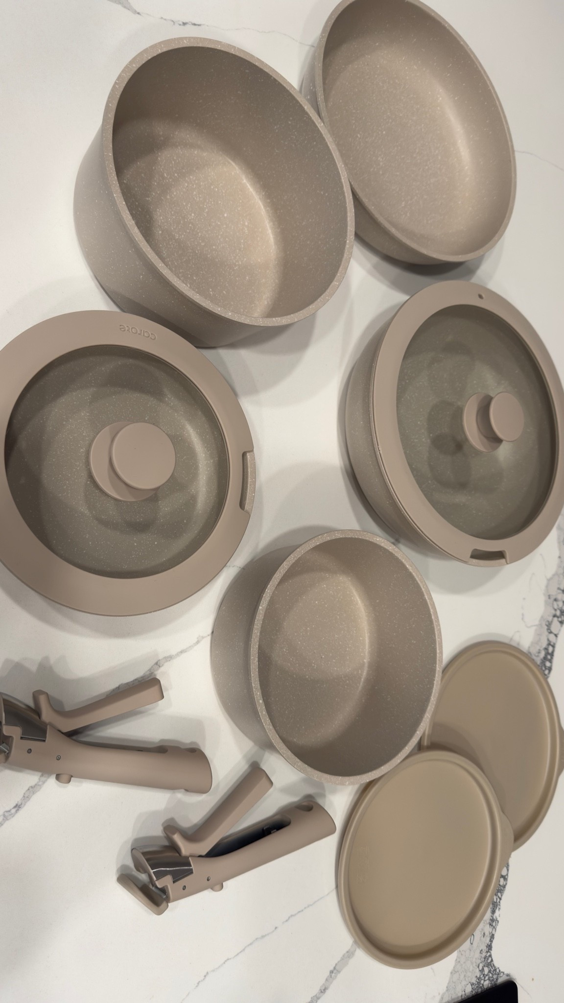 🤎 I never thought I’d care so much about cookware until I found a set that was actually beautiful enough to leave out on the stove. I love neutral-colored pots and pans because they make the whole kitchen feel more clean, calm, and put together. The non-stick surface makes cooking and cleanup so much easier, and honestly, they make me want to cook at home more often. One of my favorite kitchen upgrades lately.

✨ Nunca pensé que me emocionaría tanto por unas ollas y sartenes.  Me encantan los colores neutros porque hacen que la cocina se vea más bonita y organizada, y además el acabado non-stick facilita muchísimo cocinar y limpiar. 🍳

Follow me on Instagram and YouTube
@kirasfashionfinds

#LTKHome #LTKvlog