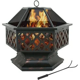Singlyfire 26inch Fire Pits for Outside Wood Burning Firepit for Backyard Patio Garden Outdoor Fi... | Walmart (US)