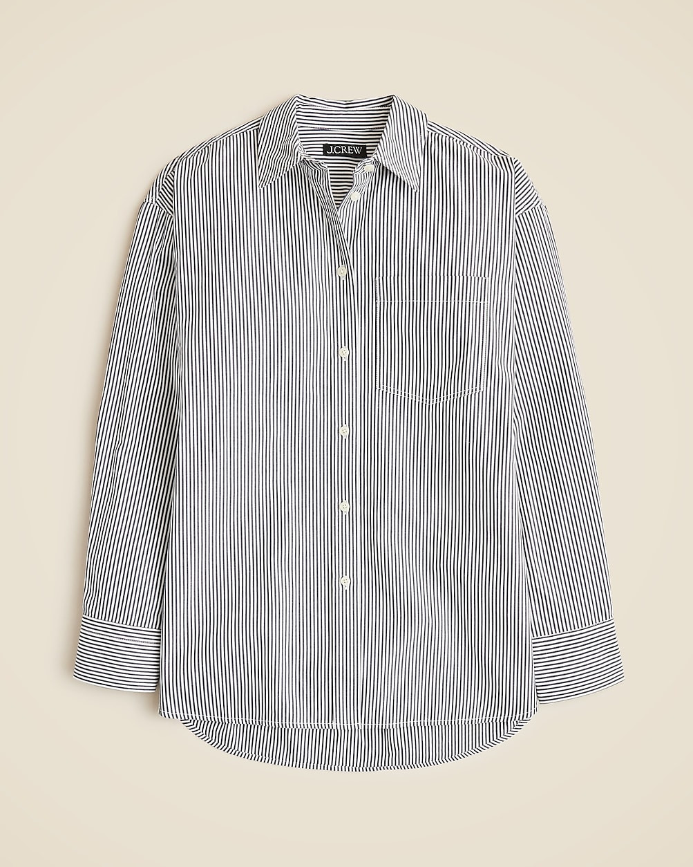 Étienne oversized shirt in striped cotton poplin | J. Crew US