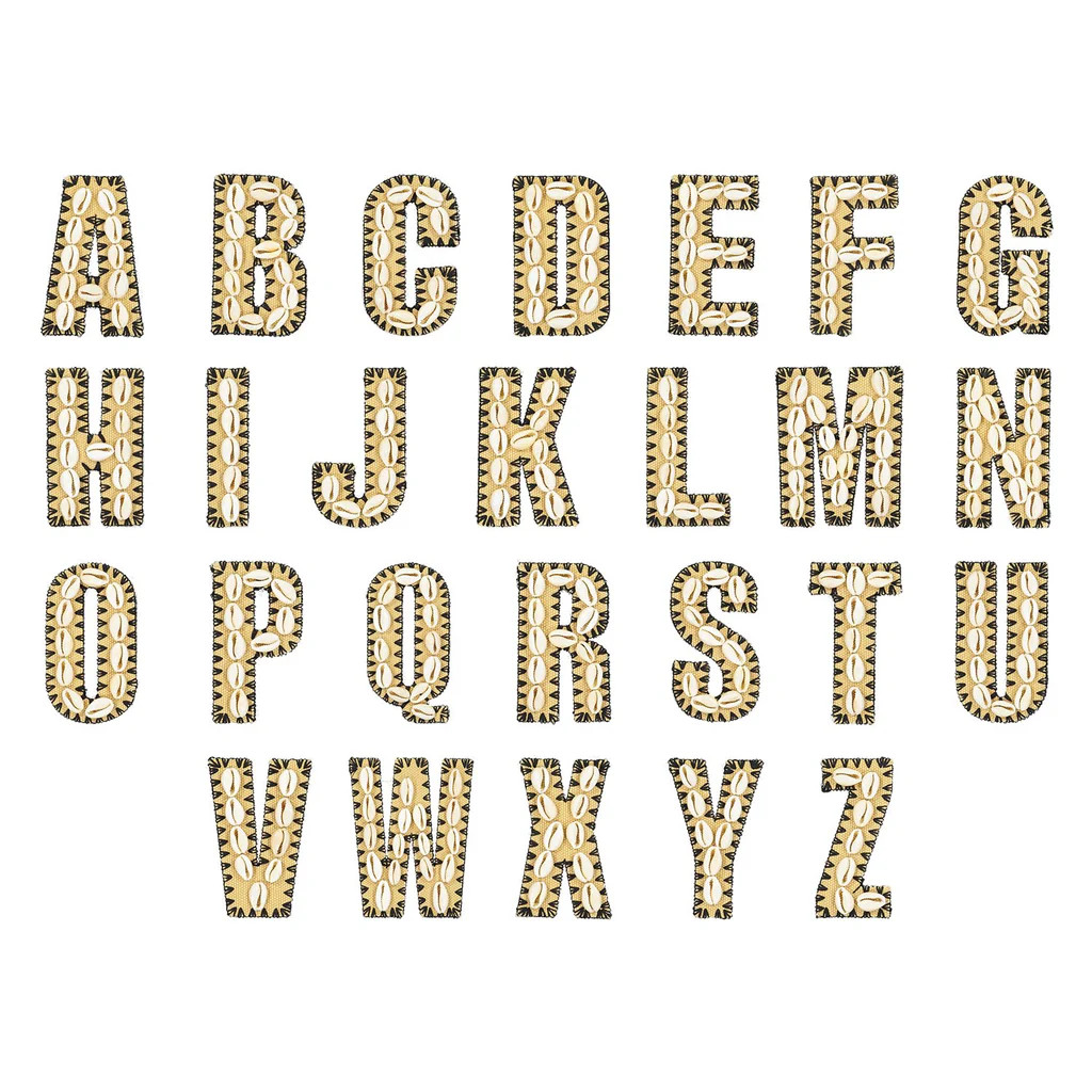 Natural Noir Shell Letters | Stoney Clover Lane