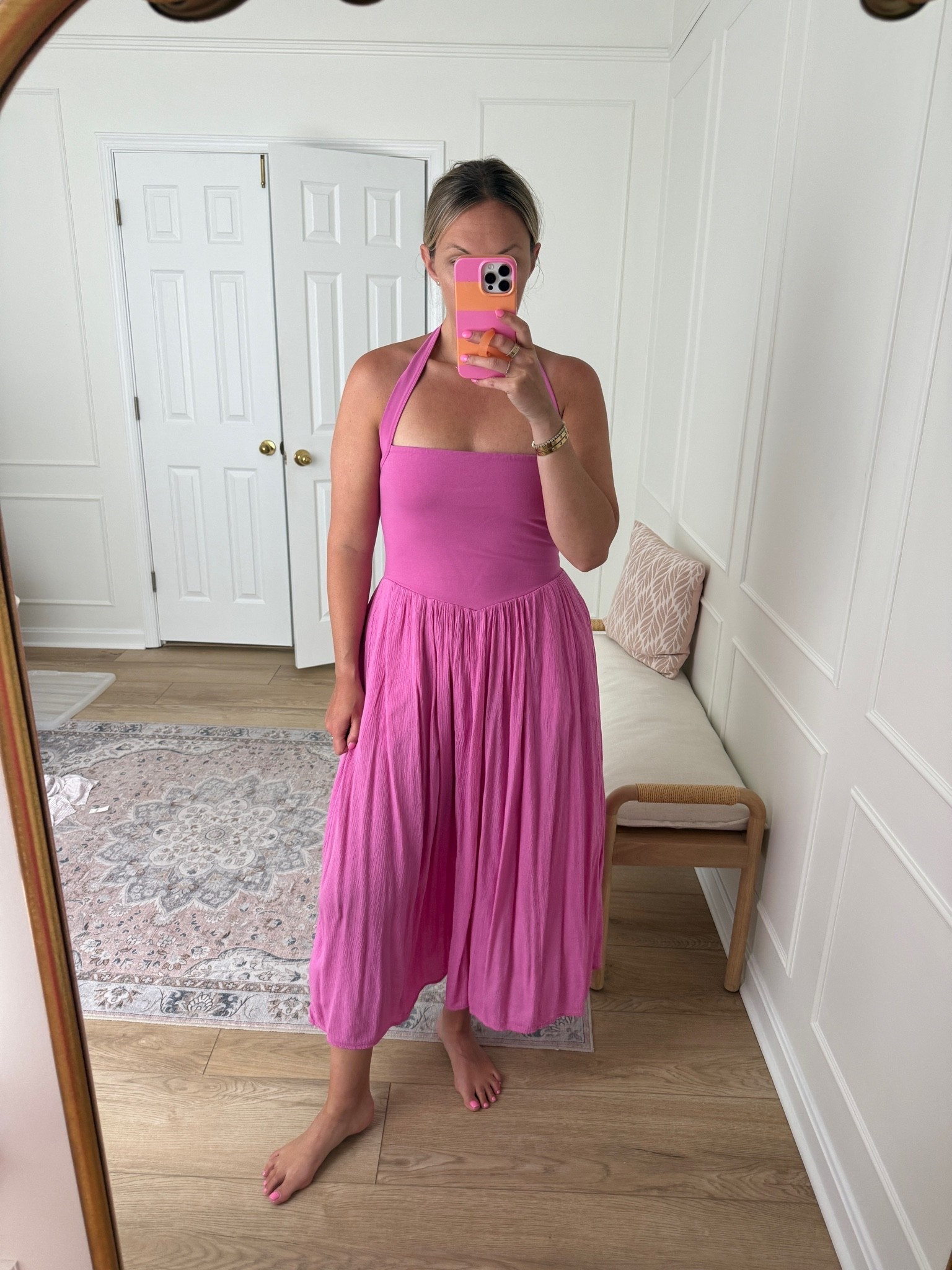Halter top summer dress! Wearing a med