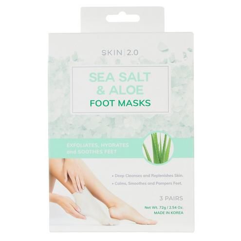 3 Pc Sea Salt & Aloe Moisturizing Foot Masks--0297712907700   | Burkes Outlet | bealls