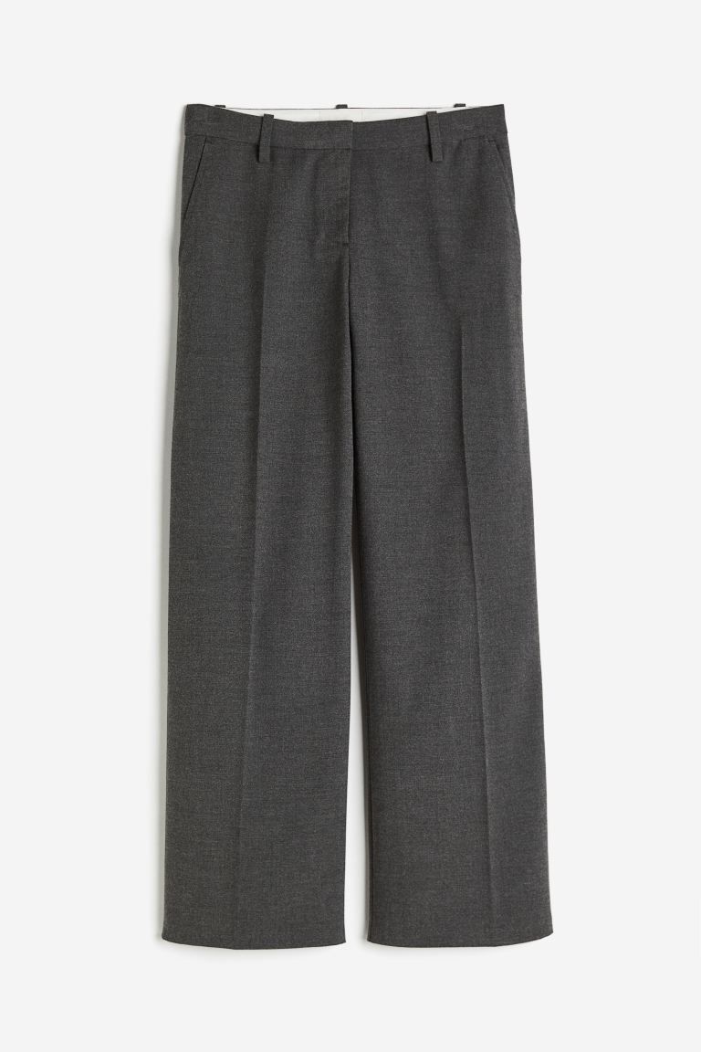 Tailored trousers - Dark grey - Ladies | H&M GB | H&M (UK, MY, IN, SG, PH, TW, HK, KR)