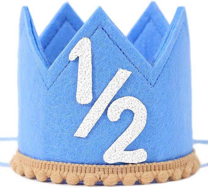 Half Birthday Crown - Crown Hat for Baby Girls/Boys | Amazon (US)