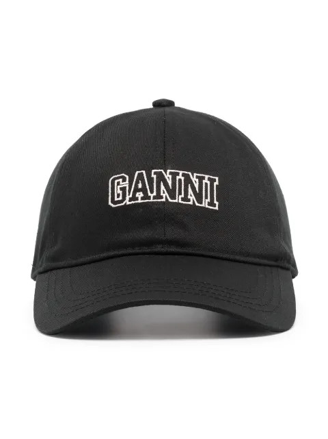 GANNI logo-embroidered Baseball Cap - Farfetch | Farfetch Global