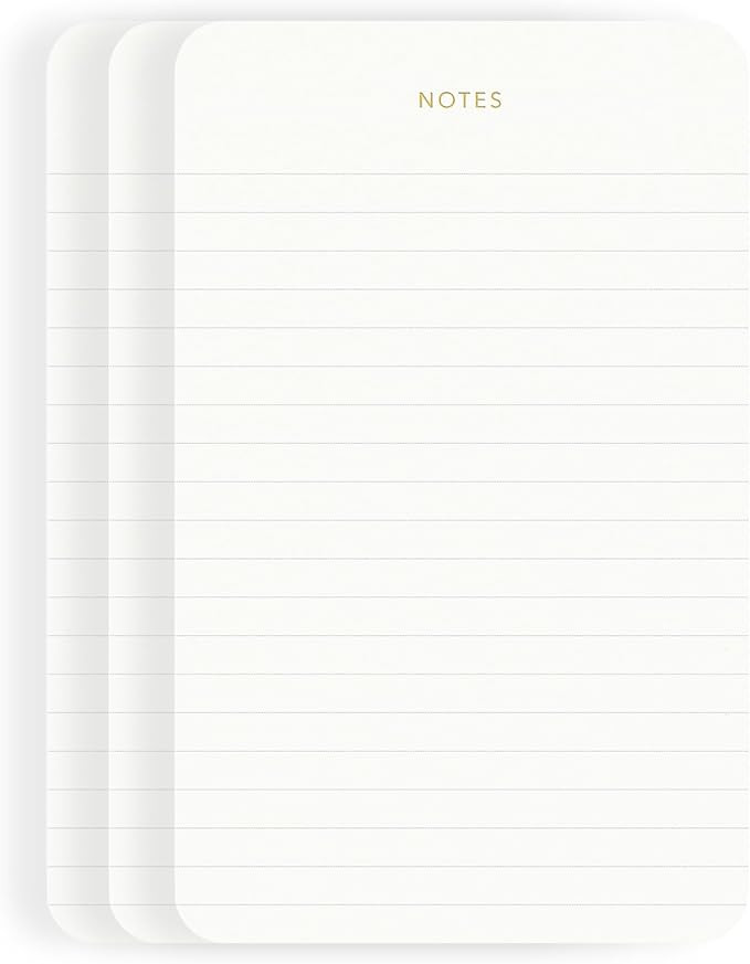 Elegant Desk Notepads for Professionals, Executive's Memo Pads, Minimalist, Gold Foiled, Lined La... | Amazon (US)