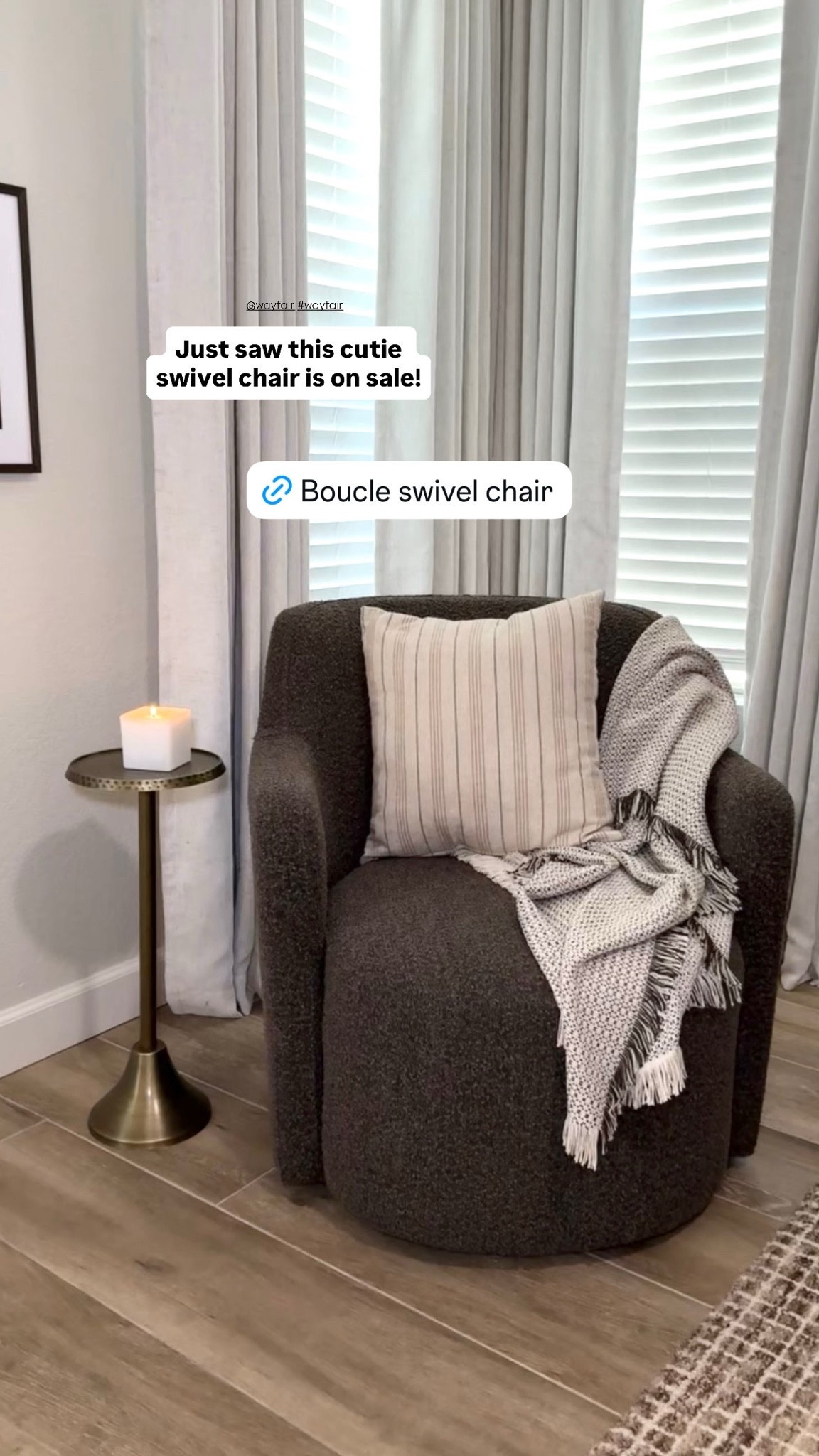 My brown Boucle swivel chair is on sale! Love the deep seat on this chair

#LTKHome #LTKSaleAlert