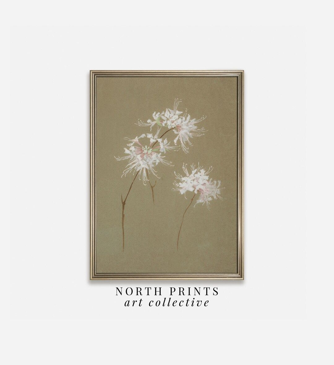 Neutral Botanical PRINTABLE Floral Wall Art Print, Vintage Wall Art, Digital Download, North Prin... | Etsy (US)