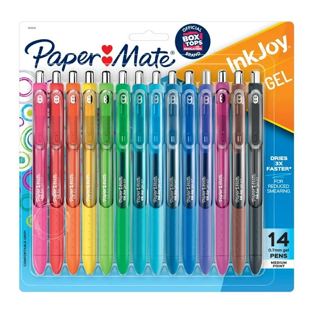 Paper Mate InkJoy Gel Pens, Medium Point, Assorted Colors, 14 Count | Walmart (US)