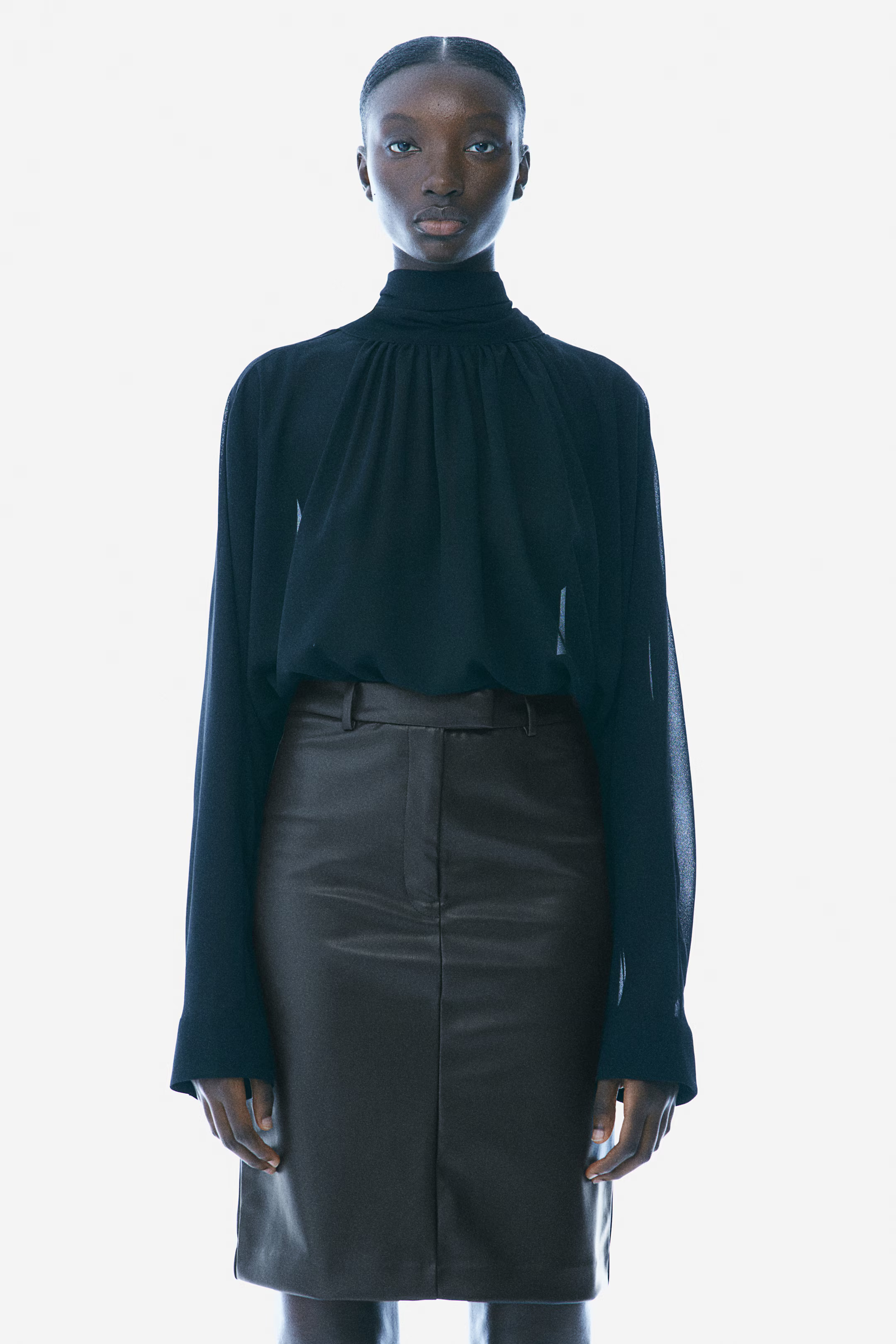 Knee-Length Pencil Skirt - Dark brown - Ladies | H&M US | H&M (US + CA)