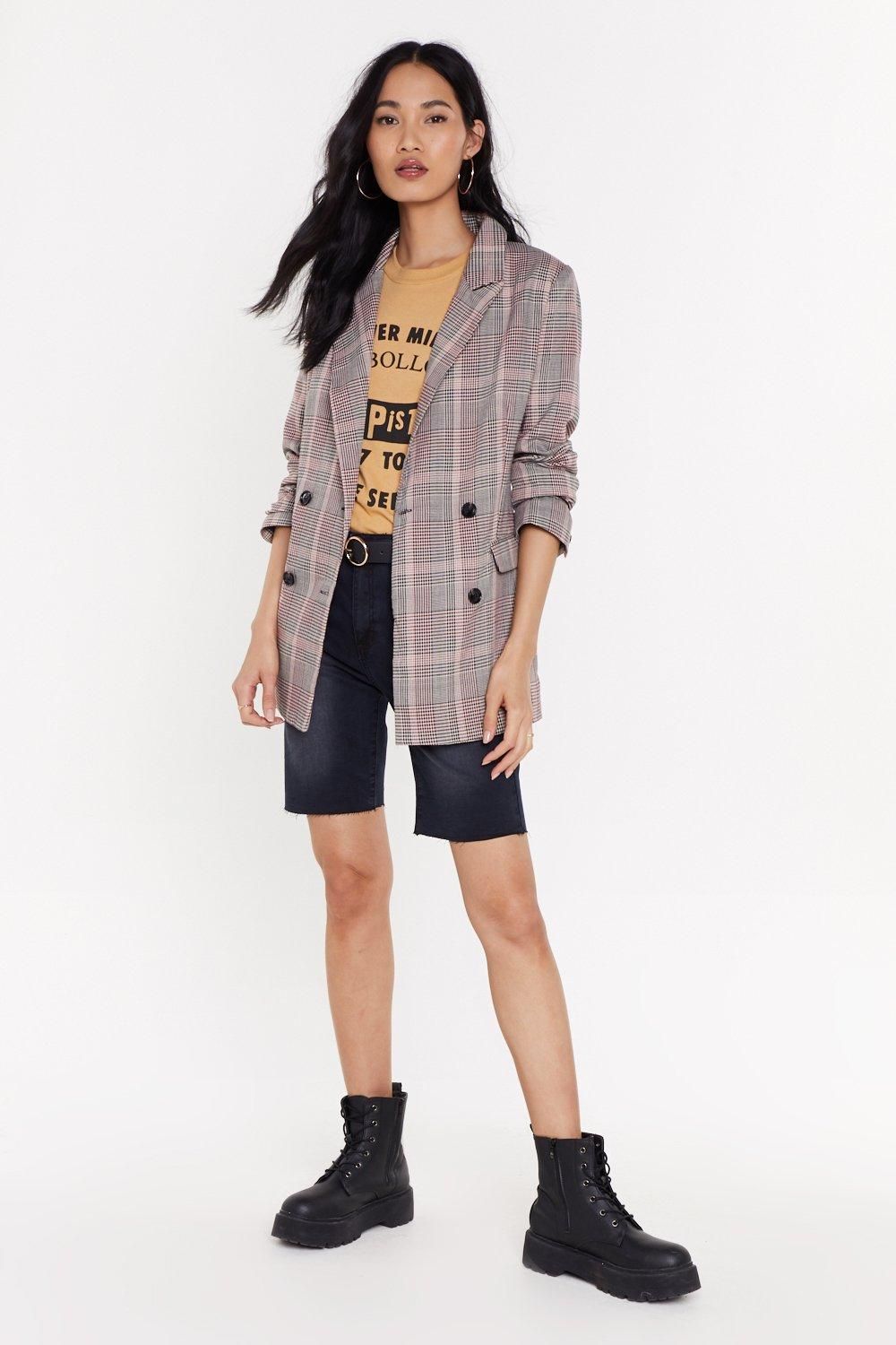 Oversized Check Blazer | NastyGal (US & CA)