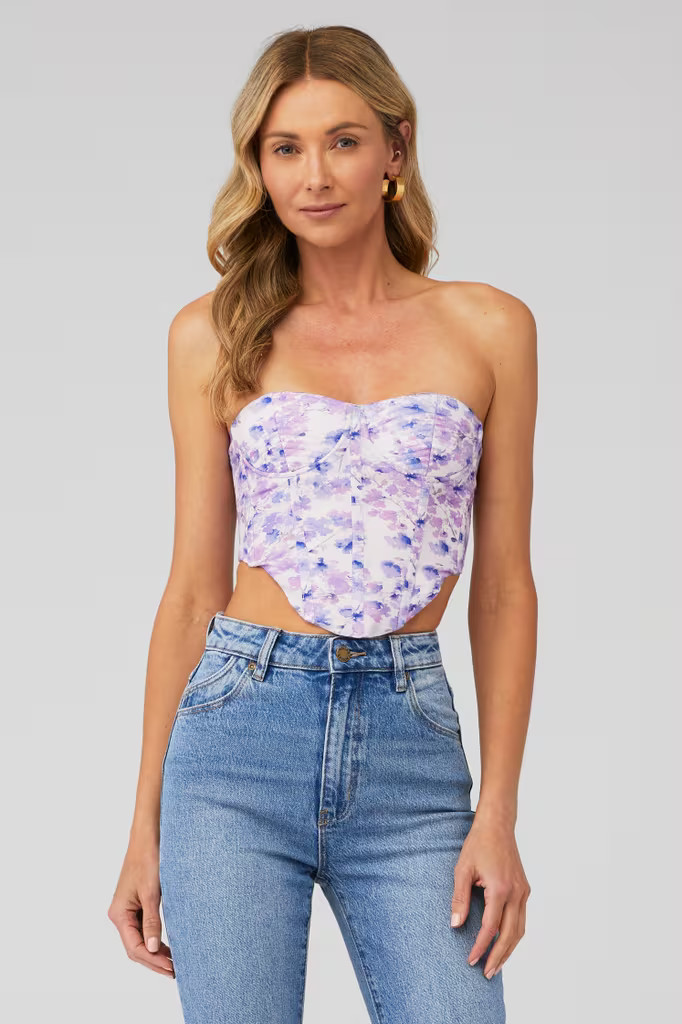 MIRABELLE FLORAL BUSTIER | FashionPass