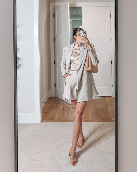 Simple summer office wear!

My blazer dress is a great length to pair open with shorts. It’s no longer in stock, but I linked lots of similar options!

Shorts are true to size 



#LTKunder50 #LTKSeasonal #LTKunder100
