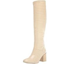 Amazon.com | Franco Sarto Women's Tribute Knee High Boot, Black Crocco Faux Leather, 7 | Knee-Hig... | Amazon (US)