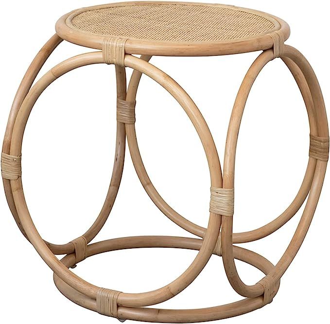 Creative Co-Op Handmade Rattan Side Accent Table, 20" L x 22" W x 22" H, Natural | Amazon (US)