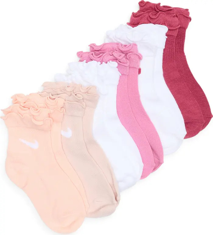 Nike Kids' Dri-FIT 6-Pack Ruffle Ankle Socks | Nordstromrack | Nordstrom Rack