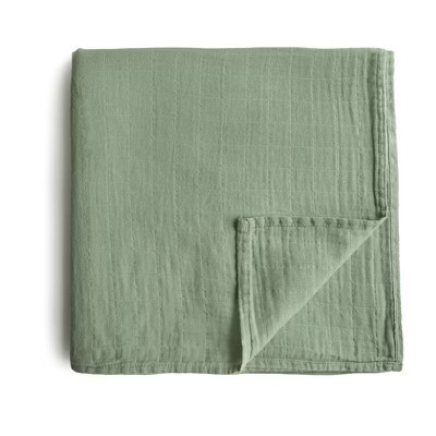 Organic Cotton Muslin Swaddle Blanket Sage One Size | Target