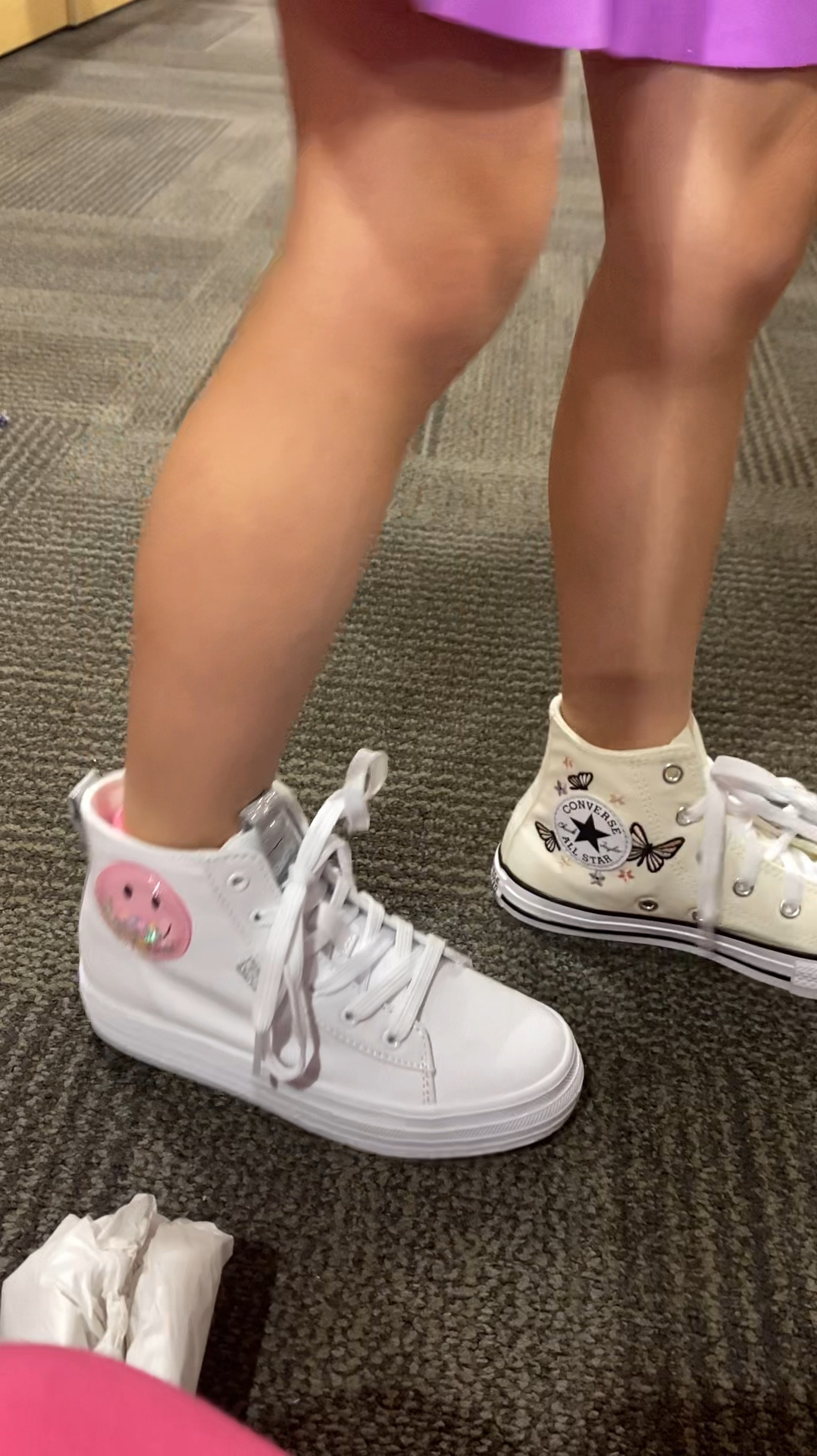 Back to School Shopping | Nelly was torn between these two sneakers but ended up getting the butterfly converse 🦋 Smiley shoes are Keds and available in store at DSW! I linked the other version that is online  

#LTKKids