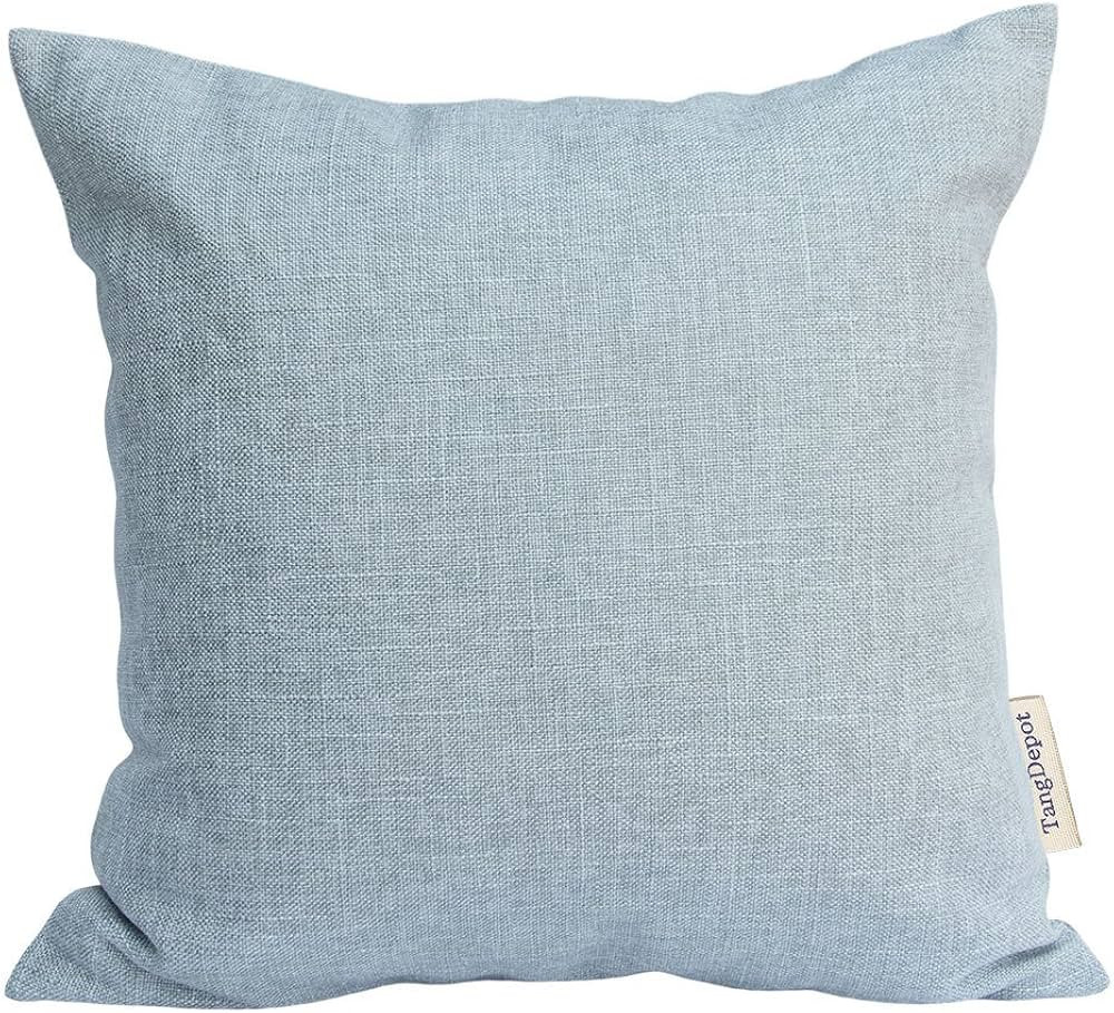 TangDepot Heavy Lined Linen Cushion Cover, Throw Pillow Cover, Square Decorative Pillow Covers, I... | Amazon (US)