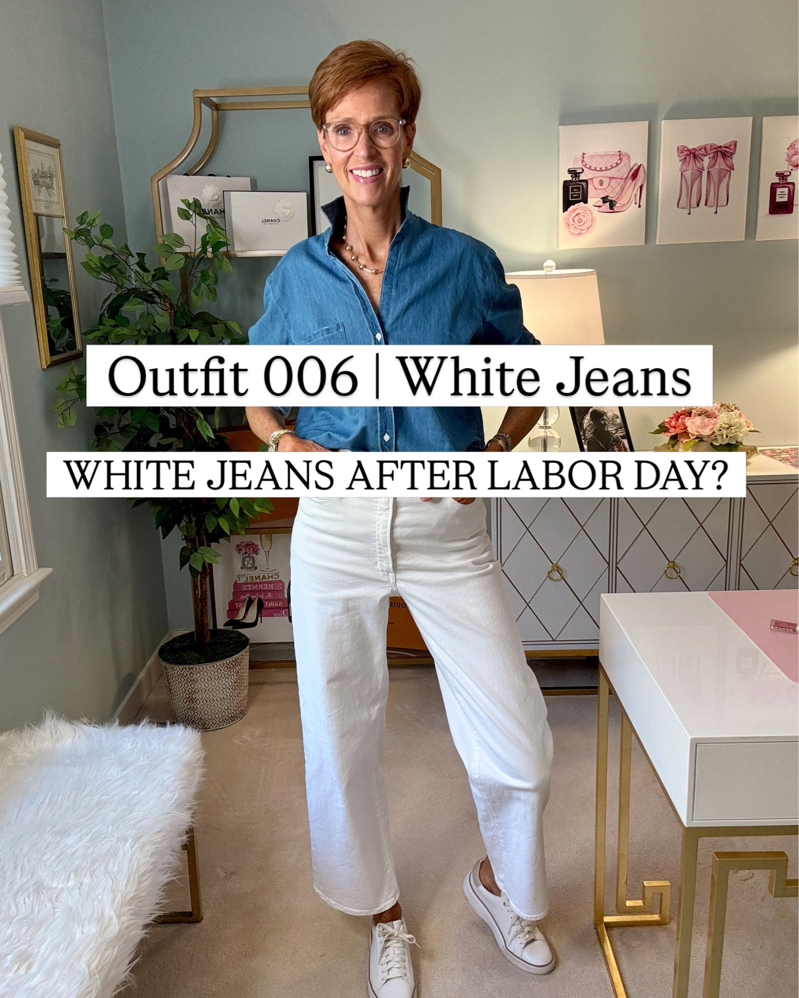 White jeans don’t have to disappear when summer ends. The easiest way I transition mine into fall? Pair them with pieces that add a little more depth and warmth.

Want the links sent to you? Comment SHOP and I’ll DM them!

For this everyday outfit, I paired white jeans with a relaxed denim shirt, brown leather belt and white leather sneakers. The denim and warm brown completely change the feel of the white jeans while keeping the outfit classic, casual and incredibly wearable.

And if that denim shirt looks familiar, there’s a reason. I wear it again and again — and you’ll keep seeing it here because it’s one of those pieces in my closet that has earned its keep.

Save this outfit for that first cool September day, and send it to a friend who still thinks white jeans have to be packed away after Labor Day.

Would you wear white jeans into fall — YES or absolutely NOT?

#WhiteJeansOutfit #FallOutfitIdeas #Over40Style #ClassicStyle

#LTKootd #LTKOver40 #LTKTall