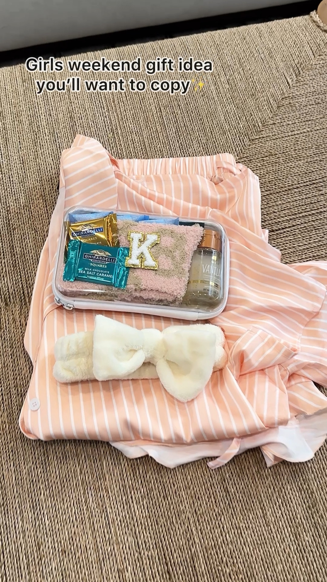 I made these the CUTEST little gifts for our girls birthday weekend and I’m obsessed 🥹
The perfect mix of cozy, spa, and a little sweet treat—plus I love that each one is personalized 🎀

These would be so cute for a girls trip, bachelorette weekend, or even a birthday surprise for your bestie 💕
#giftideas #girlsweekend #bachelorettegift #birthdaygiftideas #DIYGifts



#LTKselfcare #LTKOver40 #LTKBeauty
