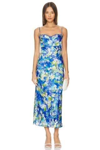 ASTR the Label Florianne Dress in Blue Yellow Abstract from Revolve.com | Revolve Clothing (Global)