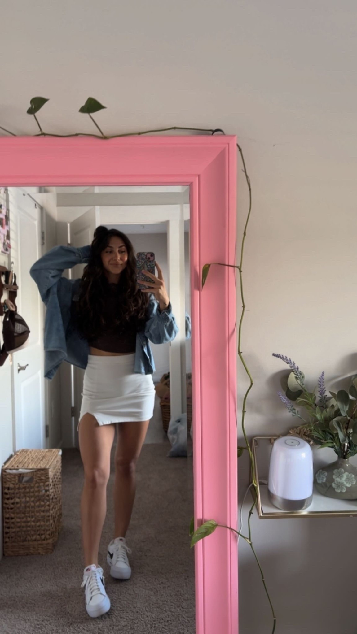 Girls day ootd!!! 
Brown shirt is Zara- tagged a look alike on Amazon 
Skirt is target- tagged a look alike on Amazon 
Jean long sleeve top: good American but tagged a GAP look alike 

#LTKFindsUnder100 #LTKootd #LTKFindsUnder50