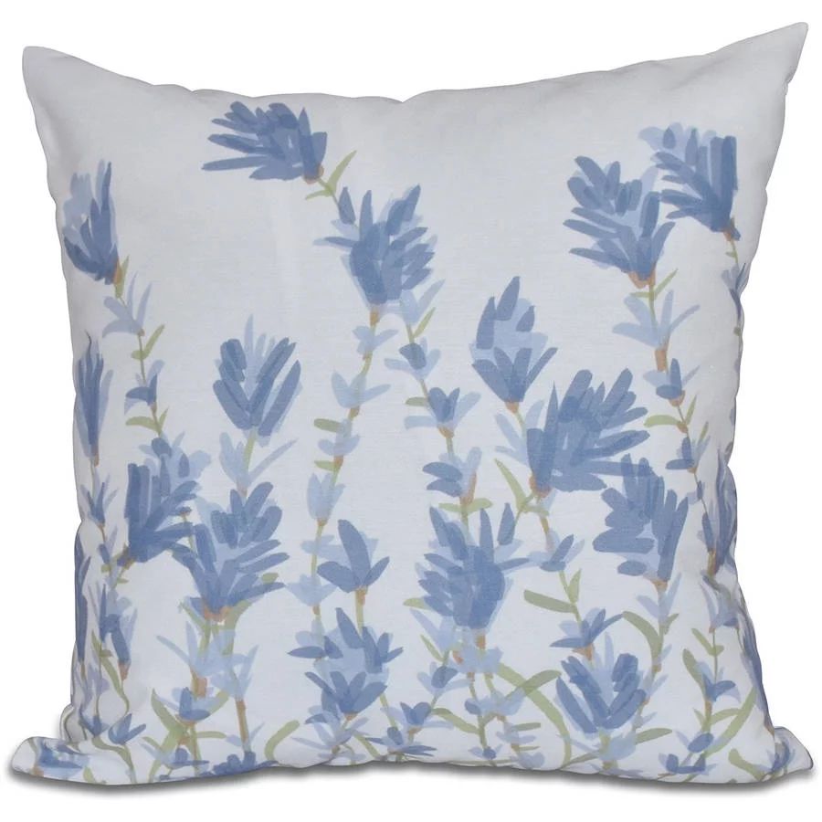 Simply Daisy 16" x 16" Lavender Floral Print Outdoor Pillow | Walmart (US)