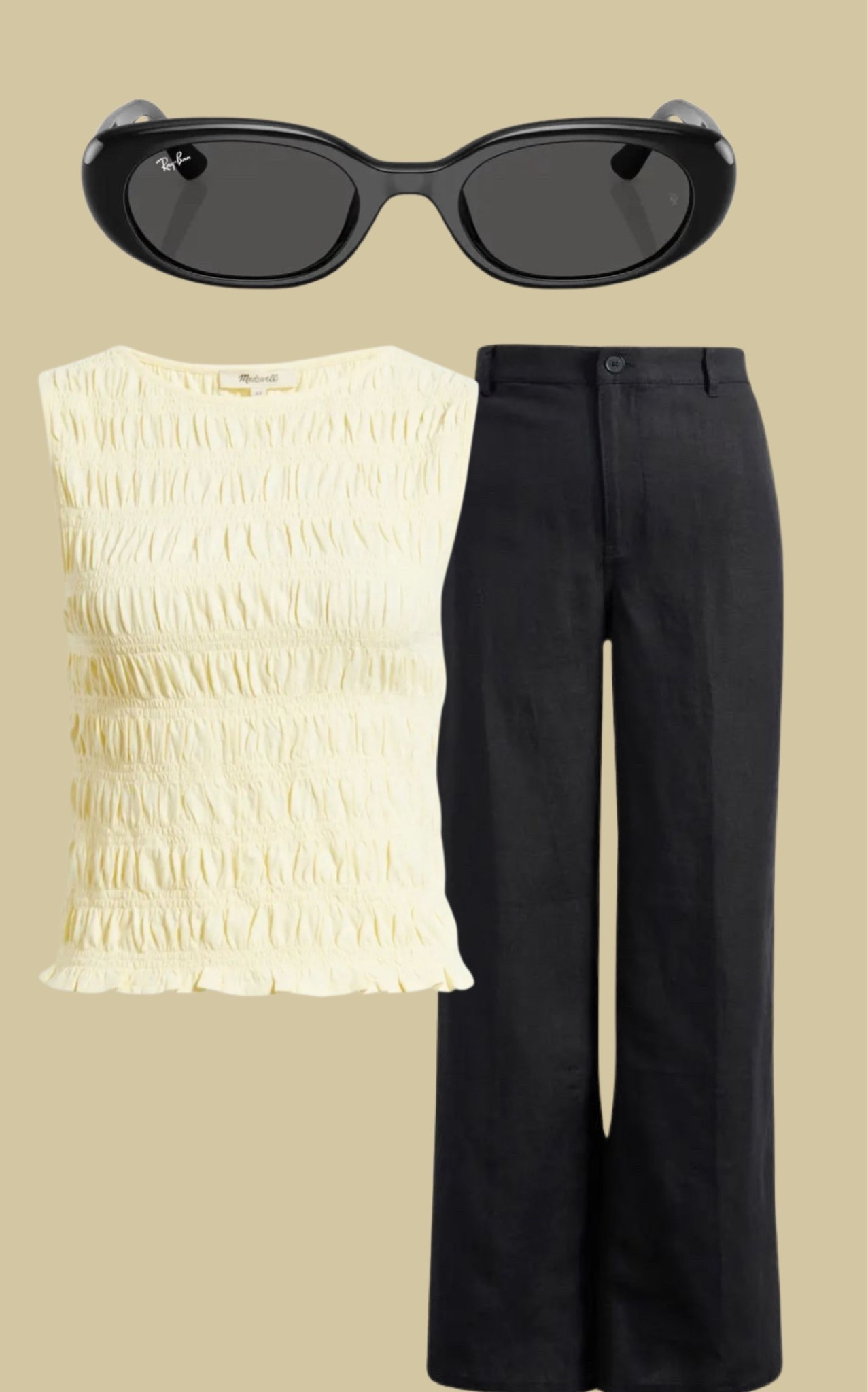 Yellow/ Beige and Black is a good match 
Classy and Conservative

#LTKootd