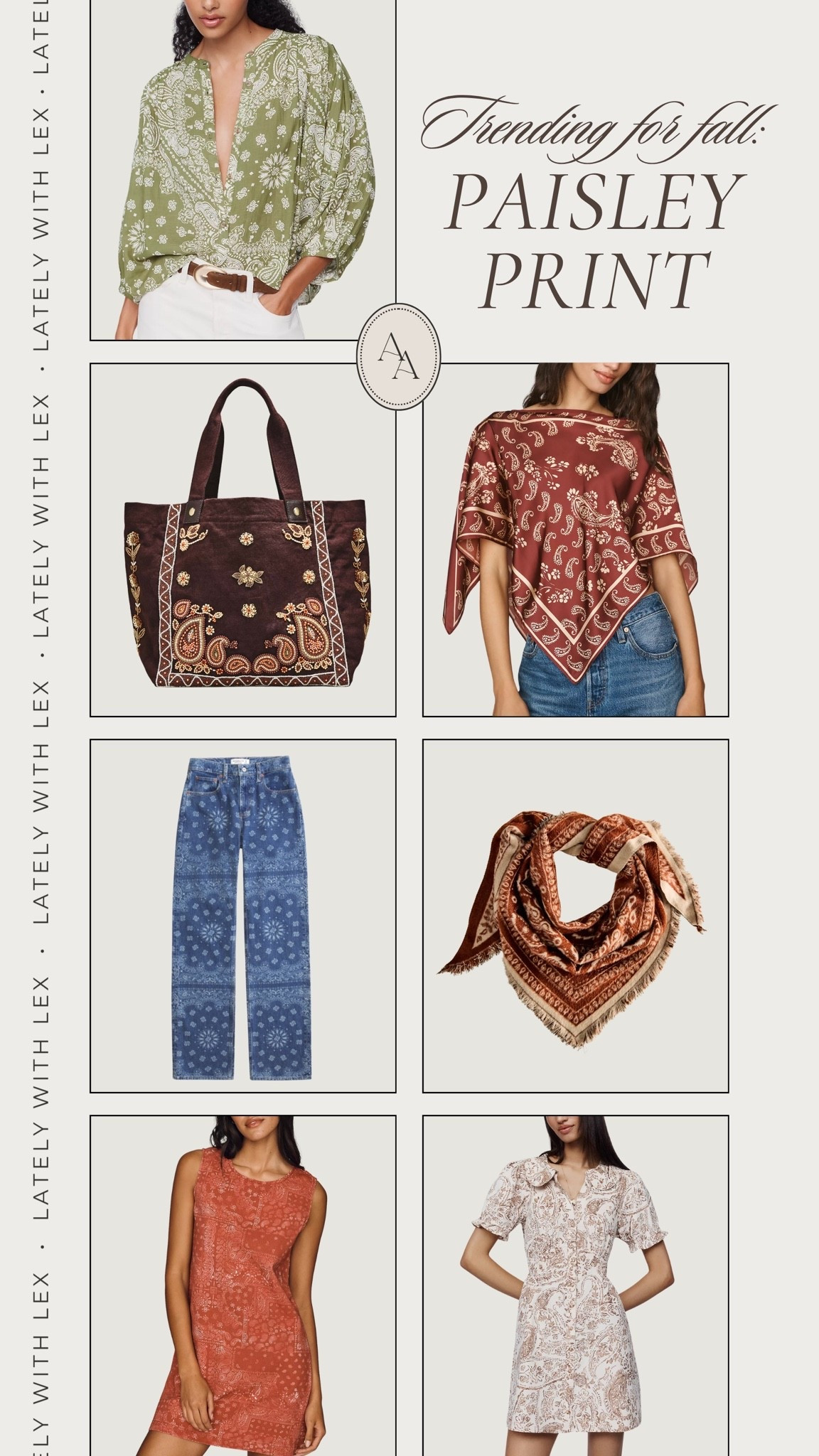 One of my favorite trends this year for fall is all of the paisley print! I love the vintage-inspired feel of this print, especially styled with rich fall tones, suede, denim, or simple accessories! 

Trending for fall || paisley print styles || women’s fall fashion || fall outfits ||

#LTKSeasonal #LTKootd