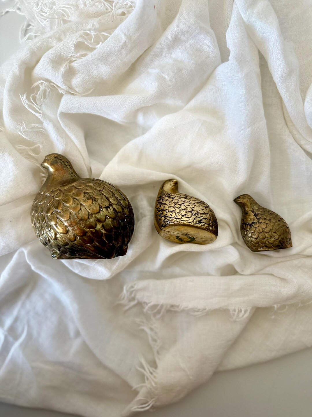 Vintage Brass Quail Family: Mid-century Modern Bird Figurines - Etsy | Etsy (US)