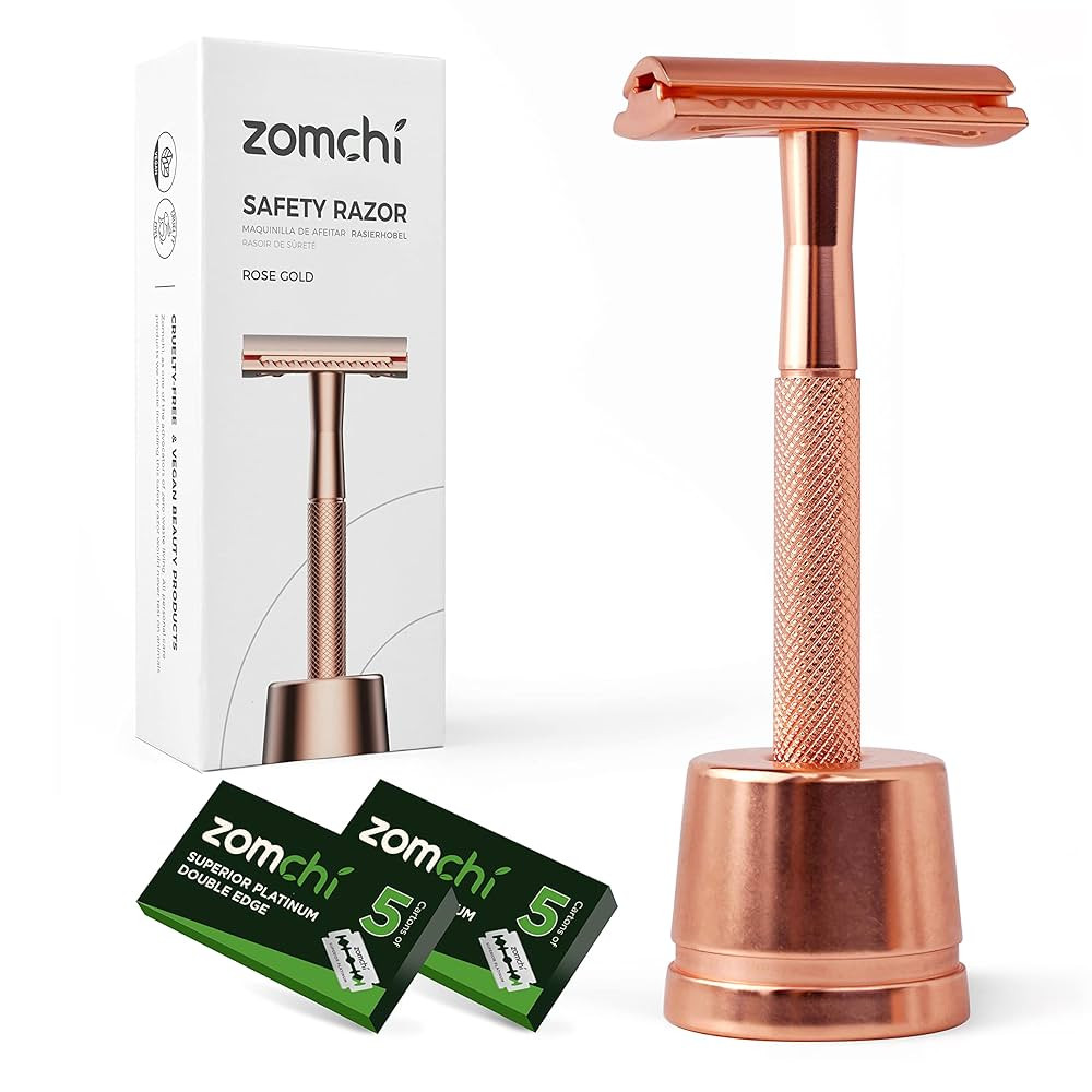 ZOMCHI Single Blade Razors for Women – Reusable Ladies Razor for Legs with 5 Double Edge Safety... | Amazon (US)