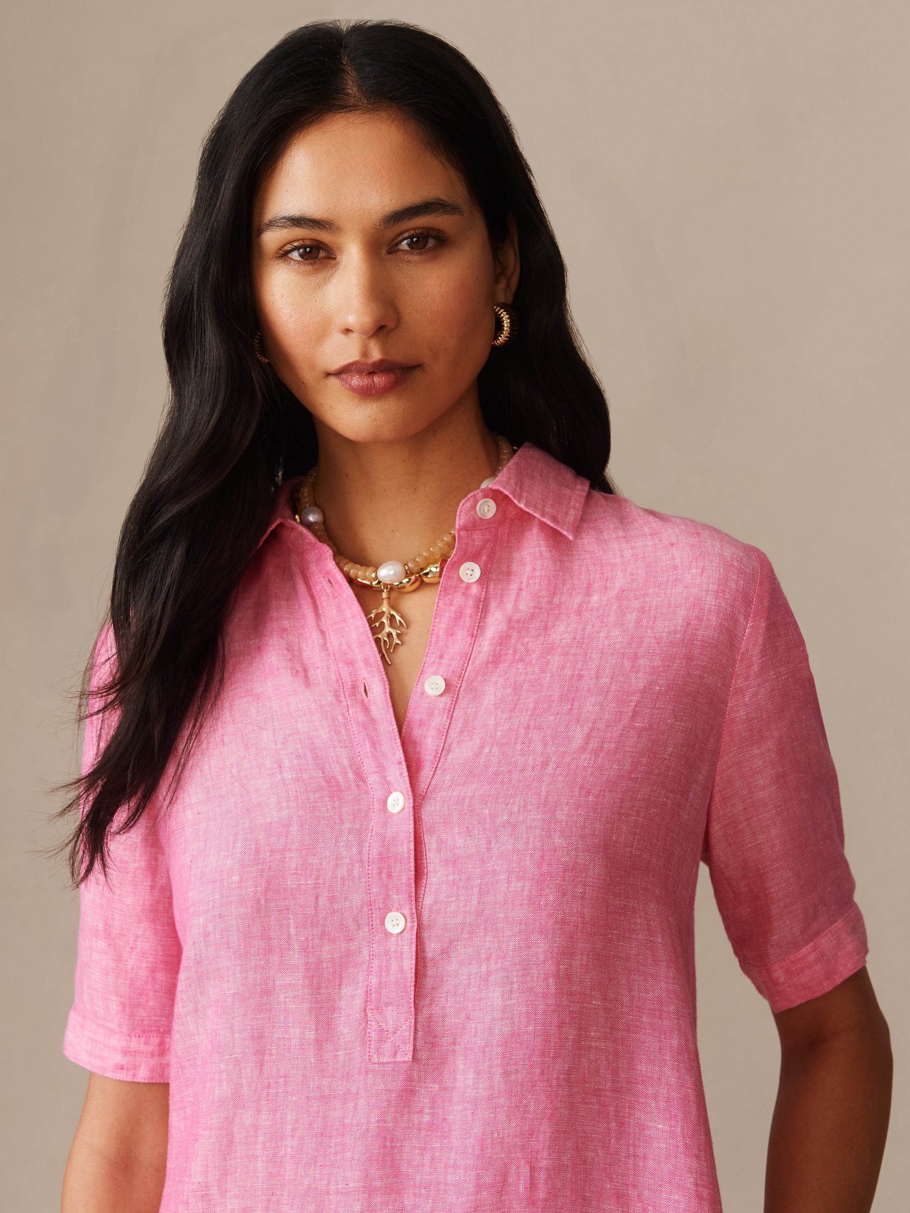 Peony Solid Arissa Linen Dress | Women's Dresses | J.McLaughlin | J.McLaughlin