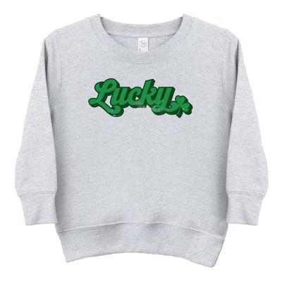 The Juniper Shop Lucky Solid Toddler Sweatshirt - 4T - Heather Grey | Target