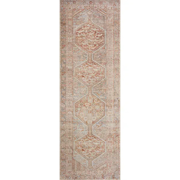 Chris Loves Julia x Loloi Jules Geometric Tangerine/Mist Area Rug | Wayfair North America