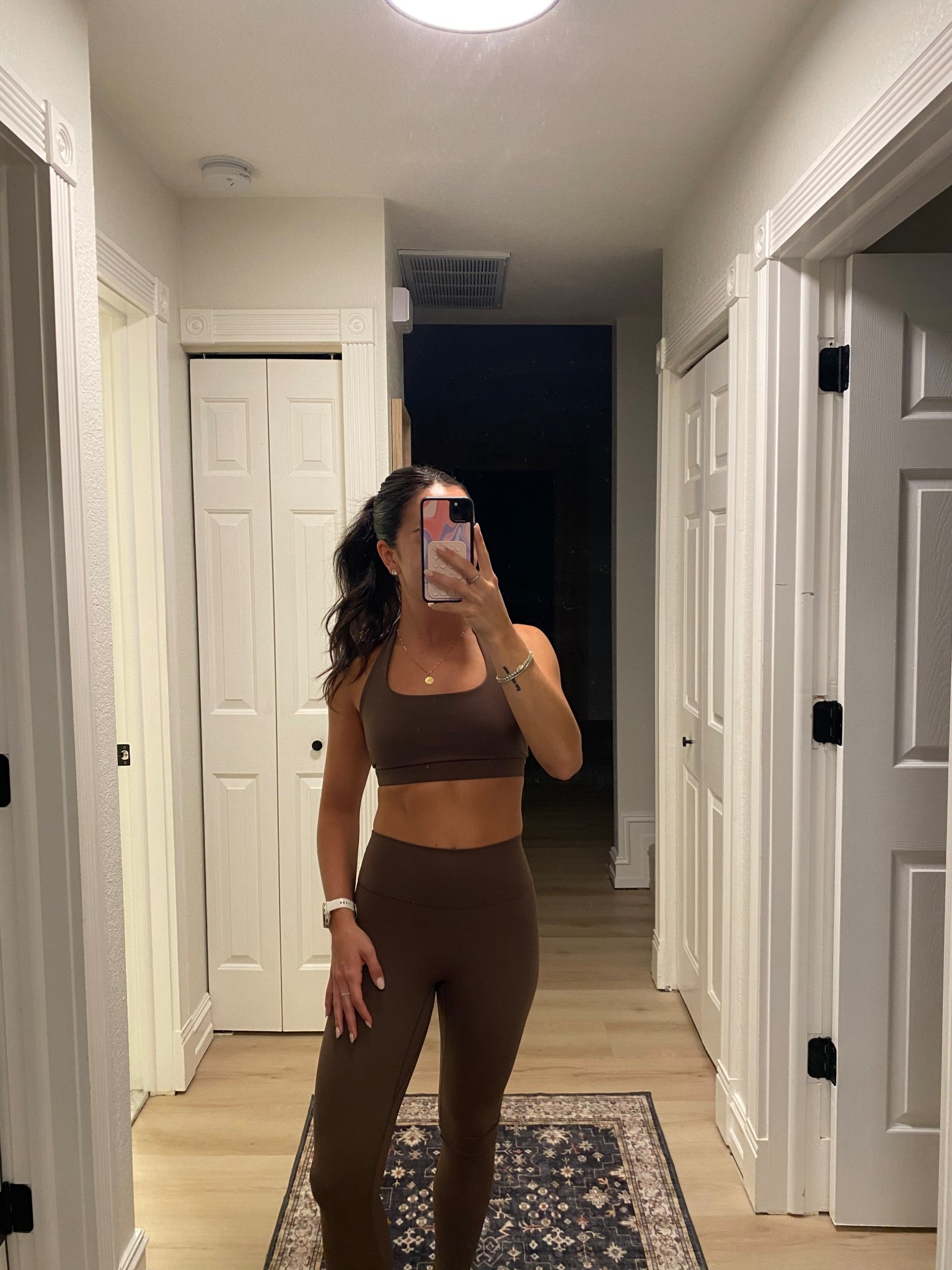 Brown halter matching workout set from amazon! Size small, so impressed by the quality 

#LTKFindsUnder50 #LTKStyleTip #LTKActive