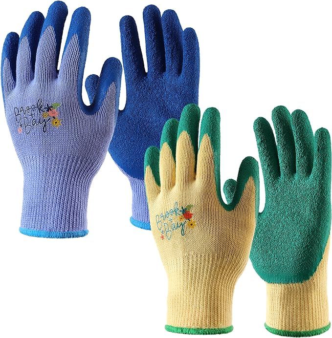 Brook + Bay Garden Gloves for Women, 2 Pairs Gardening Gloves for Women, Rubber Working Gloves fo... | Amazon (US)