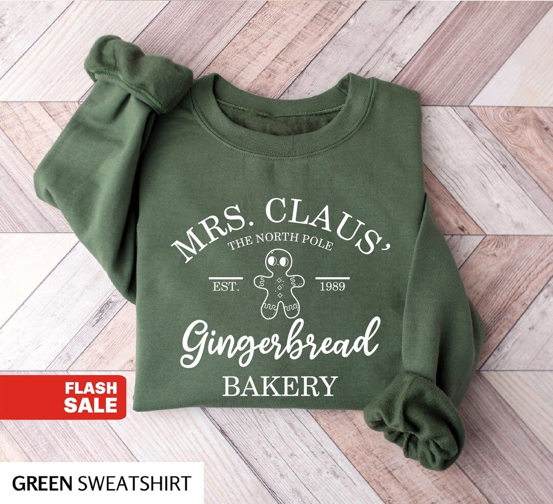 Mrs Clause Gingerbread Christmas Sweatshirt, Women Christmas Shirt, Funny Christmas Gift, Womens ... | Etsy (US)