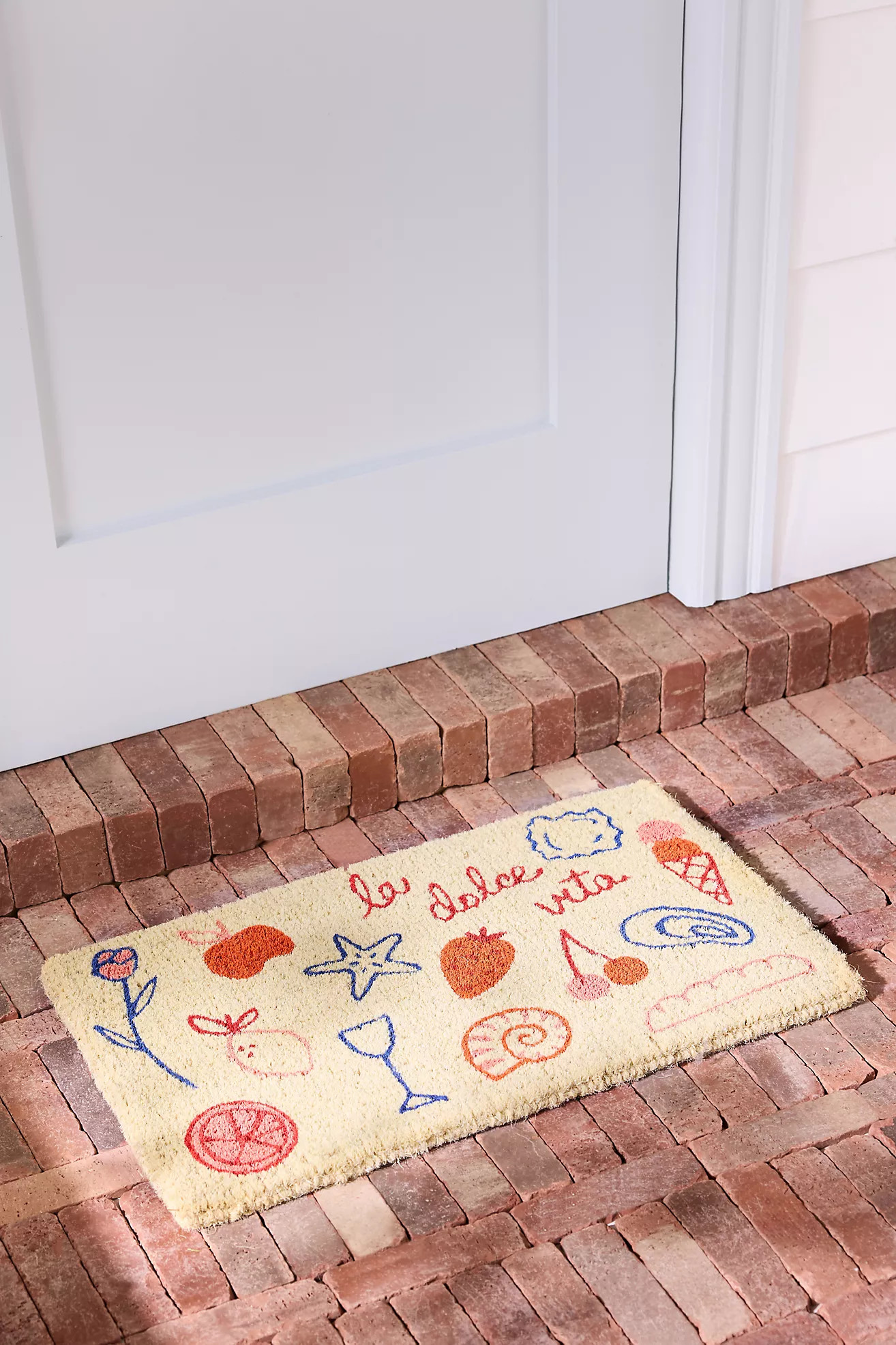 La Dolce Vita Coir Printed Doormat | Anthropologie (US)