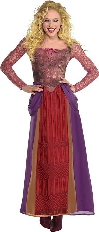 Party City Sarah Sanderson Halloween Costume for Women, Hocus Pocus, Dress with Faux Bodice | Amazon (US)