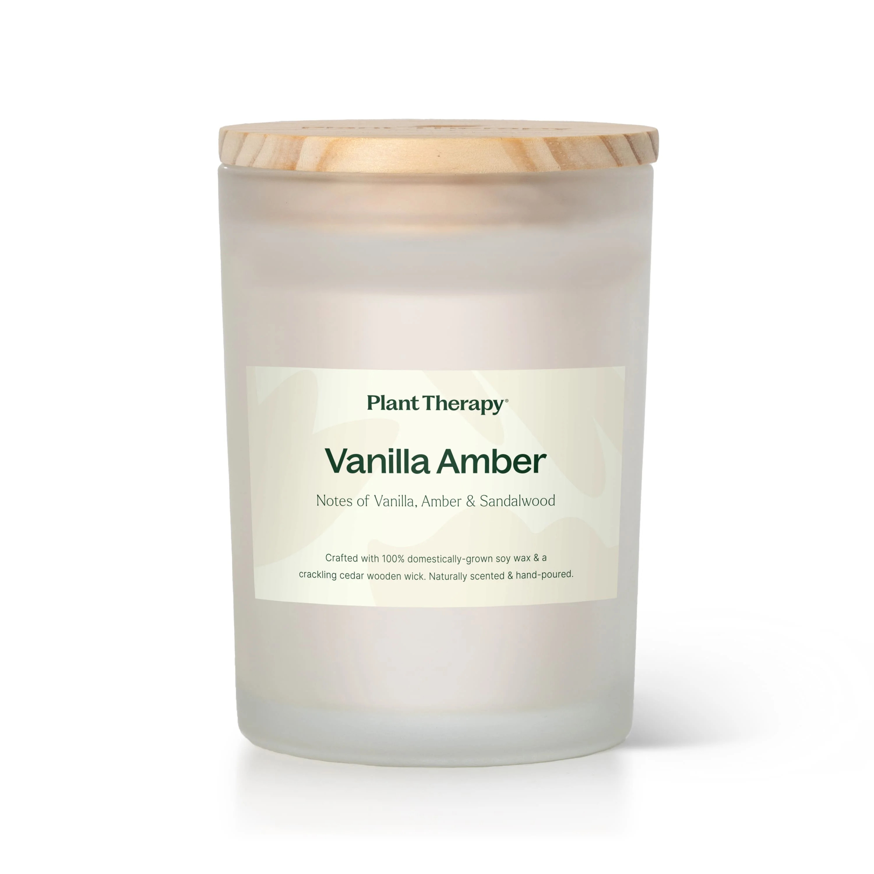 Vanilla Amber Naturally Scented Candle | Plant Therapy