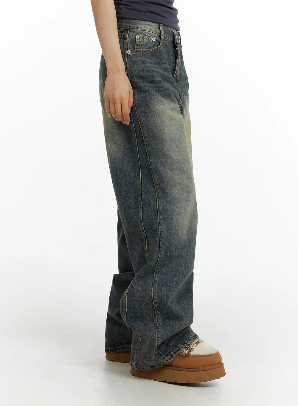 Washed Baggy Jeans CF416 | Lewkin