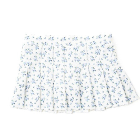 Cottage Floral Blue Girls Pleated Active Skirt 3t-14 | Shade Critters