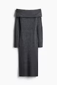 Rib-Knit Off-the-Shoulder Dress | H&M (US + CA)