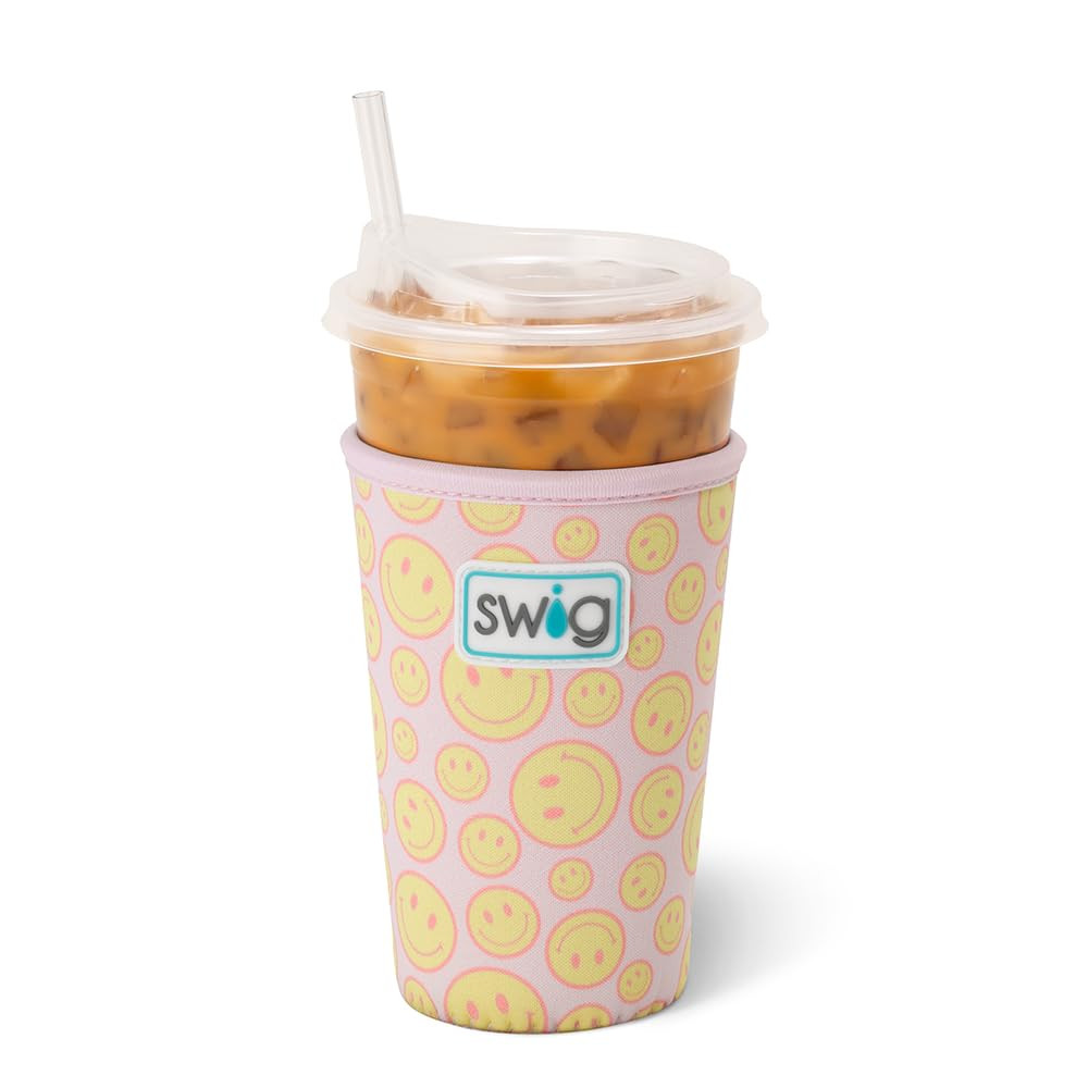 Swig Life Medium Iced Cup Coolie, Standard 22oz Iced Coffee Cup Insulator Sleeve with Handle, Neo... | Amazon (US)