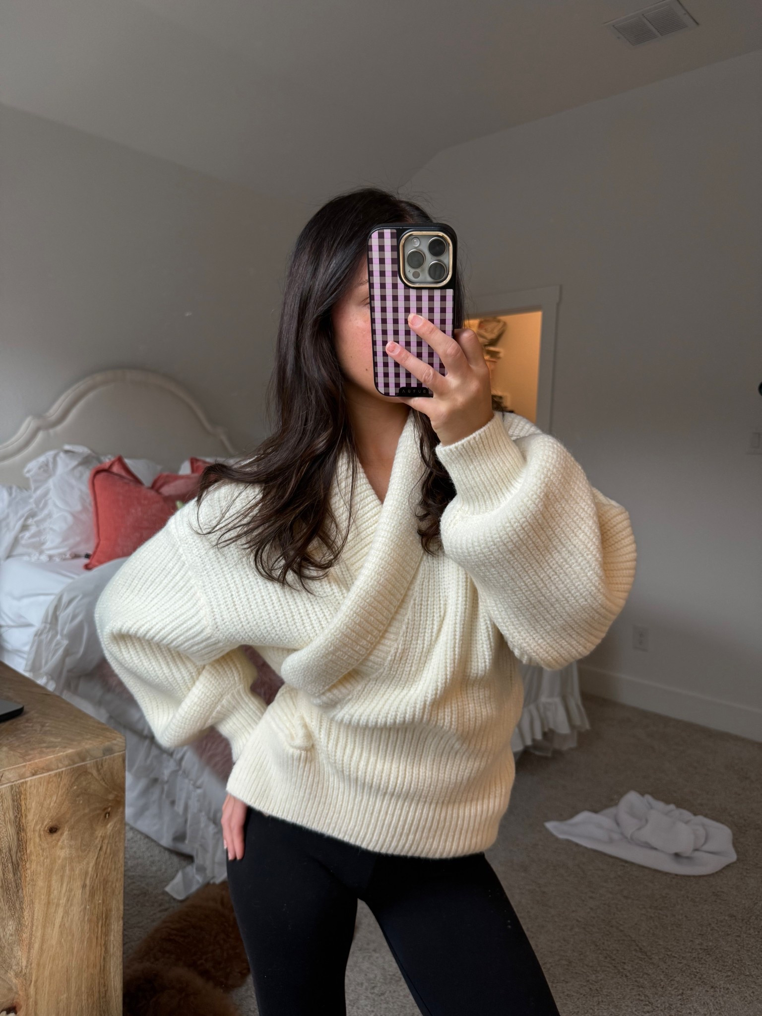 The cutest wrap sweater to dress up or down! Ties in the back!! Obsessed 

#LTKSeasonal #LTKootd #LTKFindsUnder50